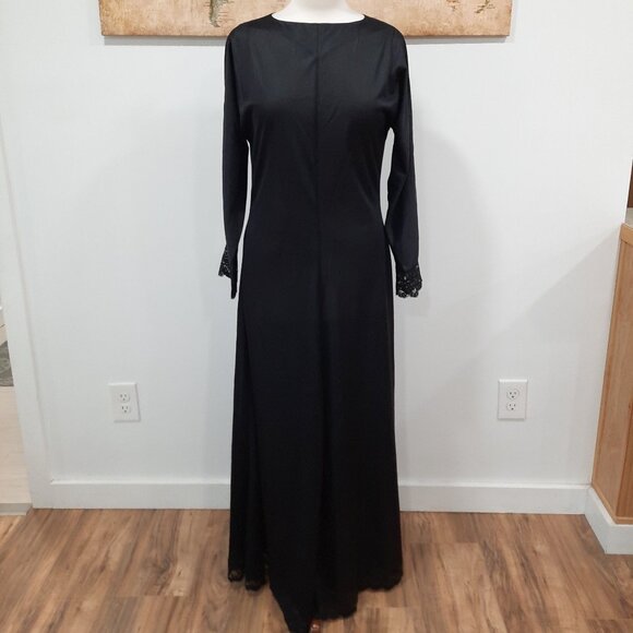 Vtg 60s long sleeve floor length negligee - Picture 7 of 7